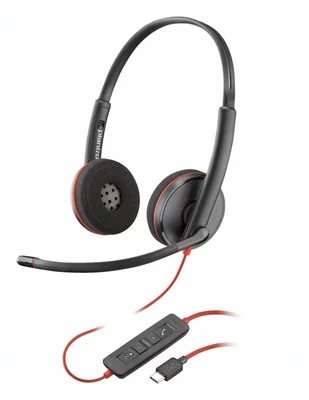 Audífonos On-Ear Poly Wire 3220 alámbricos con cancelación de ruido