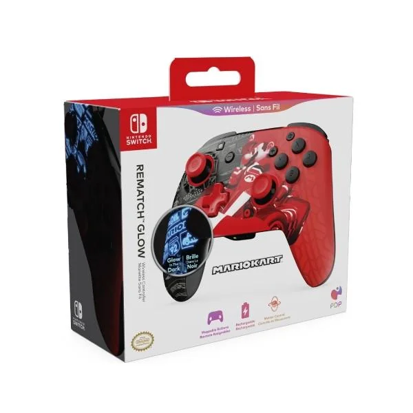 Turtle Beach Control Inalámbrico Rematch Mario GP Rojo Nintendo Switch 2 - Game Center