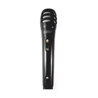 Microfono Alambrico Con 3 Metros De Cable Radox 490 225 negro