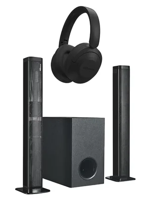 Set de bocinas Billboard BARRA CARBONO 2.1 + AUDÍFONOS ON EAR UNITE bluetooth