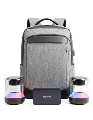 Set de bocinas Highlink Rainbow, Backpack y Powerbank alámbricos/inalámbricos