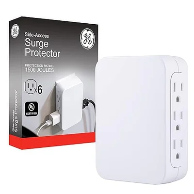 SURGE PROTECTOR TAP, 6 OUTLET 1500 J SIDE ACCESS.