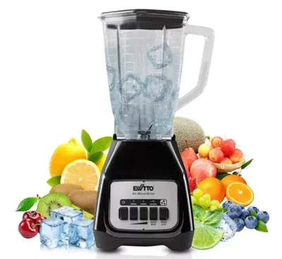 EWTTO ET-H801 Licuadora Eléctrica 600W, Vaso Resistente, 4 Cuchillas de Acero Inoxidable y 2 Velocidades