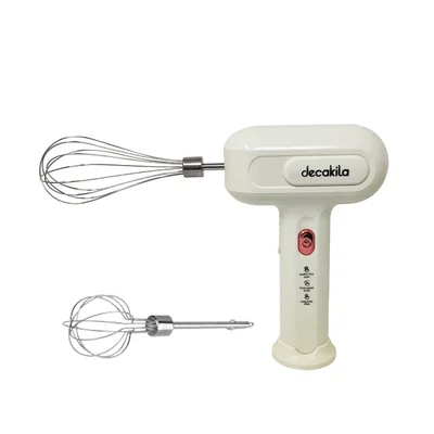 Batidora De Mano Inalámbrica 3 Velocidades Blanca Decakila KMMX018E