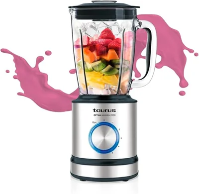 LICUADORA TAURUS OPTIMMAG1200 VASO VIDRIO, 1200 WATTS ACERO ORTF4