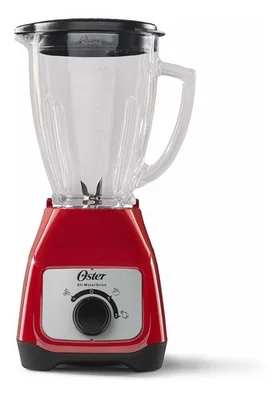 Licuadora Vaso Vidrio 2 Vel + Pulso 1.5 Lts/ 550w Oster Roja Color Rojo