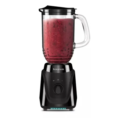 Licuadora Taurus Menina Vaso Vidrio 1 Litro Tritura Hielo Color Negro.