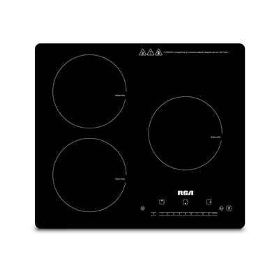 RCA Parrilla Triple de Inducción RC-12A6 con 3 Quemadores, Vidrio Templado.