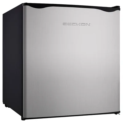 Frigobar con congelador Acero Inoxidable 1.6 Pies - 45L *Premium Efficiency* Compacto Gris Plata minibar mini fridge