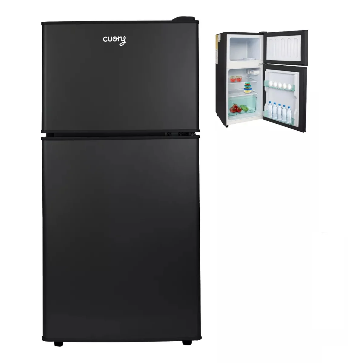 Frigobar Refrigerador Con Freezer Cuory 86l 2 Puertas 3 Pies