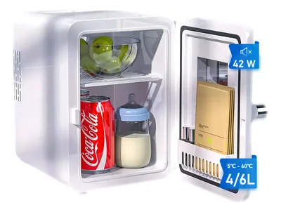 Frigobar Mini Refrigerador Blanco  4l 42w Lagom Pa5-4l Con Estante compartimento Hogar vehículo 5c Enfriamiento 60c Calentamiento Almacena Crema Serum Loción Mascarilla Leche Materna Insulina Cerveza