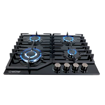 MICHEF Parrilla a Gas Empotrable Cristal Negro 60 cm BARENZ