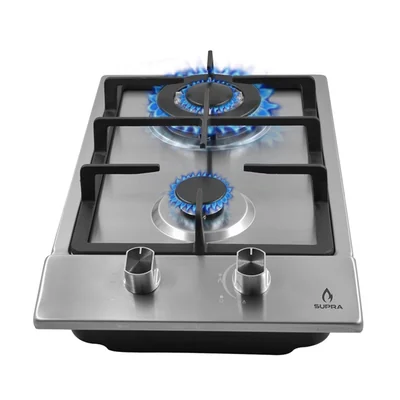 Parrilla de Gas Supra / Super Flama DOMINO STEEL 2Q Acero Inox ORTY/END5