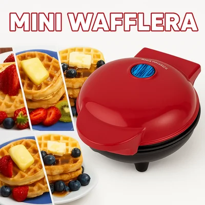 Máquina Pequeña Wafflera Para Desayunos Redonda hacer waffles