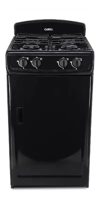 Estufa Parrilla De Gabinete A Gas Lp De 4 Quemadores Garell Color Negro
