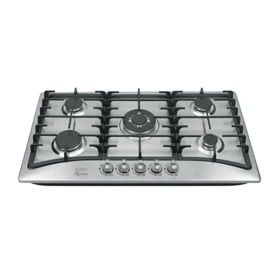 Parrilla gas empotrable Foset 90cm 5 quem acero inox PAGA5EX plateado