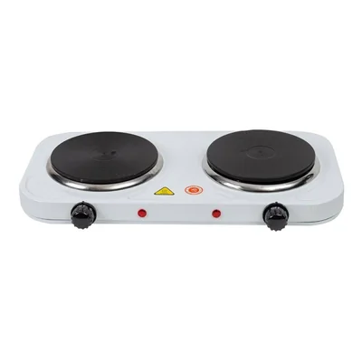 Parrilla eléctrica 2 quemadores de disco sin asa