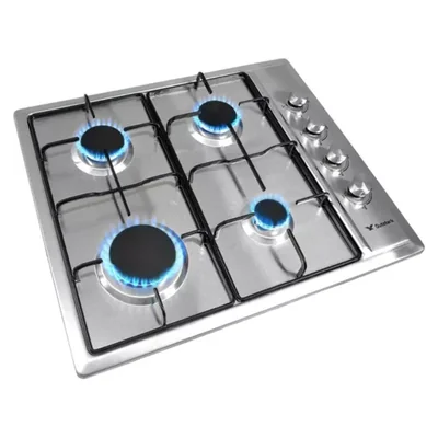 Parrilla a gas Gutstark mkz-parrilla4gas plateada 120V.
