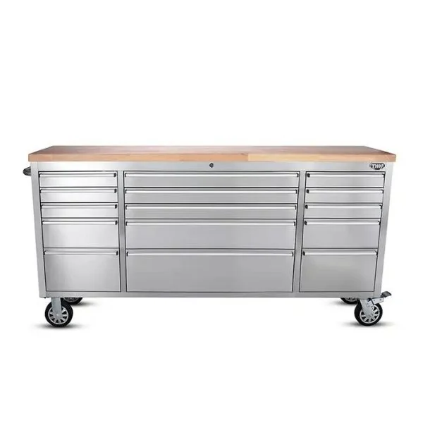 Gabinete Profesional Para Herramientas De Acero Inoxidable De 1.8 M y 15 Cajones Thor Kitchen HTC7215W1.