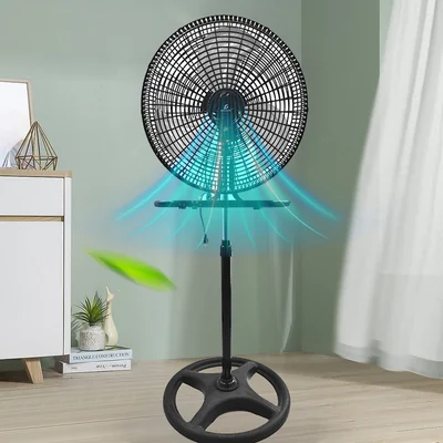 Ventilador de 18″ Pedestal, Piso, Pared con Aspas Aerodinámicas Metálicas 3 Velocidades Y Rejilla Plástica ELE GATE