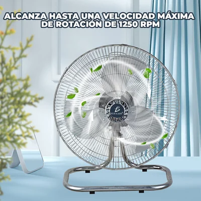 Ventilador de 18″ Pedestal Piso Pared con Aspas Aerodinámicas 3 Velocidades Metálico. ELE-GATE