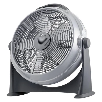 Ventilador De Piso Man Freal 2020 Aspas Rejillas Gris