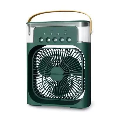 Ventilador de Aire Humidificar Portátil Tanque de Agua USB con Luz LED | Verde
