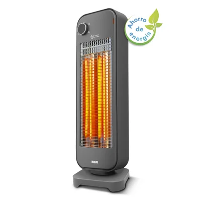RCA Calefactor Eléctrico de Fibra de Carbono RC-H3C, Oscilante 80°, Ajuste de Potencia (450W/900W),