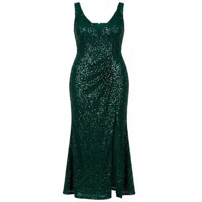 Vestido de Lentejuela con Abertura Philosophy Jr Nights para Mujer