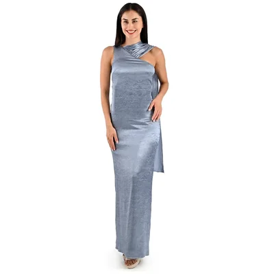 Vestido Liso Hombros Descubiertos Pink Gallery para Mujer