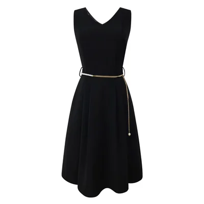 Vestido Corte Princesa con Escote en V para Mujer Basel
