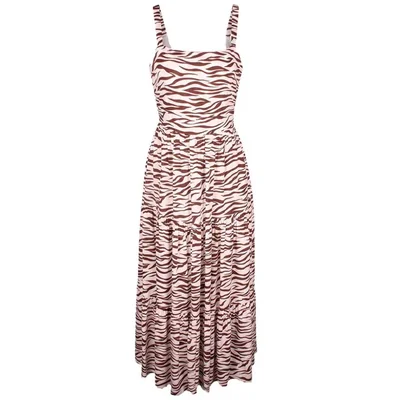 Vestido Estampado con Olanes Philosophy Jr Collec para Mujer