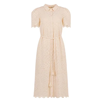 Vestido Largo Bordado Casual Black Tape para Mujer