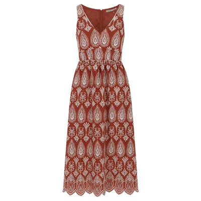 Vestido Largo Escote en V Estampado Black Tape para Mujer