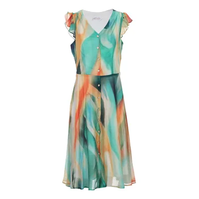 Vestido Estampado Cuello en V Karen Kein para Mujer