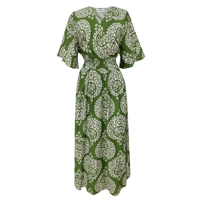Vestido Midi con Estampado de Medallones para Mujer City Femme