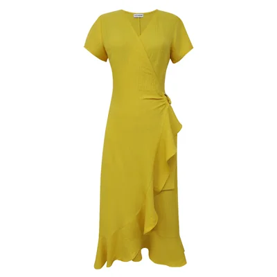 Vestido 'wrap' con Hebilla en Costado para Mujer City Femme