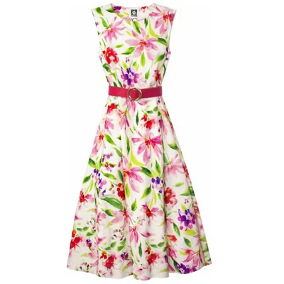 Vestido Estampado de Flores Anne Klein para Mujer