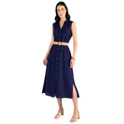 Vestido Cuello Camisero Zucca para Mujer