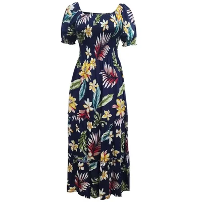 Vestido Largo con Estampado Floral Dulce Guayaba para Mujer