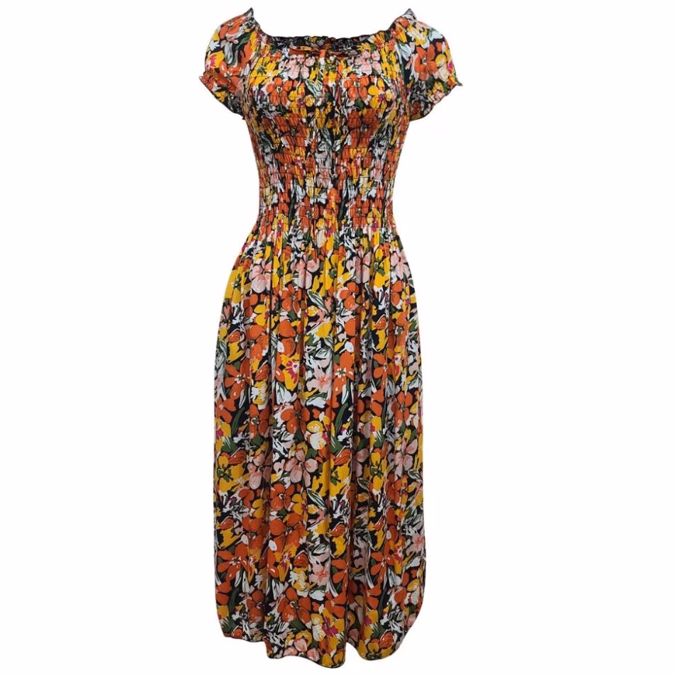 Vestido con Estampado Floral Dulce Guayaba para Mujer