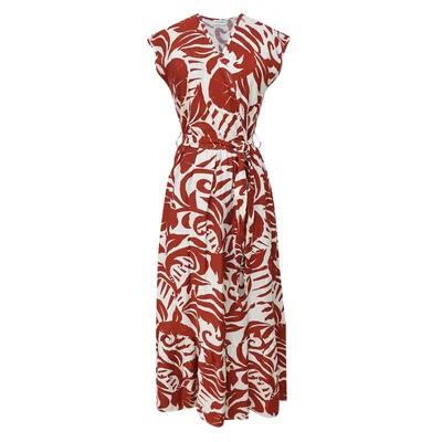 Vestido Cruzado de Inspiración Tropical City Femme para Mujer