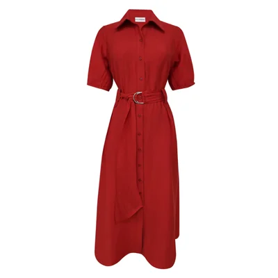 Vestido Camisero Maxi con Cinta City Femme para Mujer