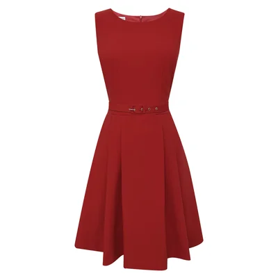 Vestido Corto Línea a con Cinturón City Femme para Mujer