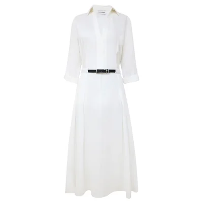 Vestido Camisero Maxi con Cinturón City Femme para Mujer