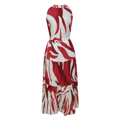 Vestido Midi 'halter' Estampado Pinceladas Basel para Mujer