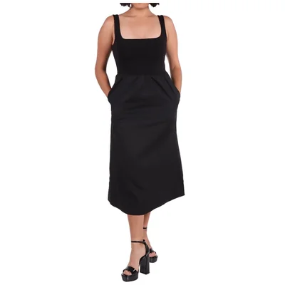 Vestido Midi Tirantes Casual Black Tape para Mujer