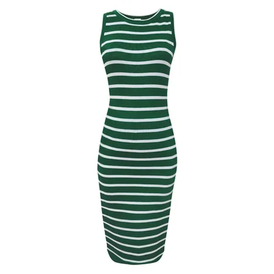 Vestido de Punto Green Stripes Elle para Mujer
