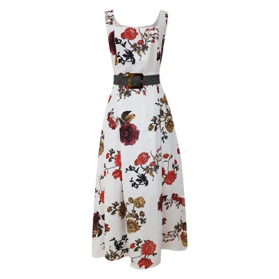 Vestido Corte Princesa Estampado Floral Basel para Mujer