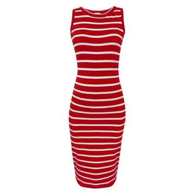 Vestido de Punto Red Stripes Elle para Mujer